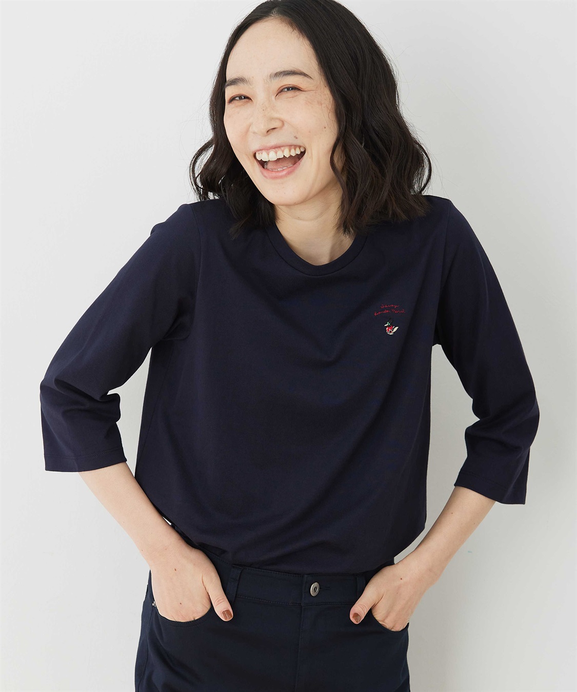 刺しゅう七分袖プルオーバー DECOY｜クロスプラス公式通販サイト