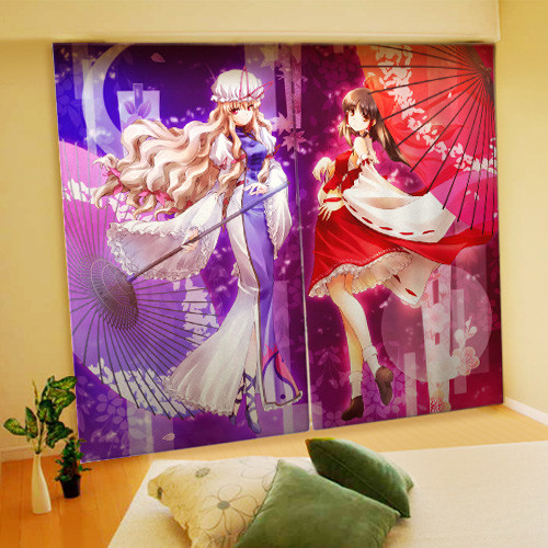 藤枝雅先生]描き下ろし カーテン(八雲紫×霊夢)