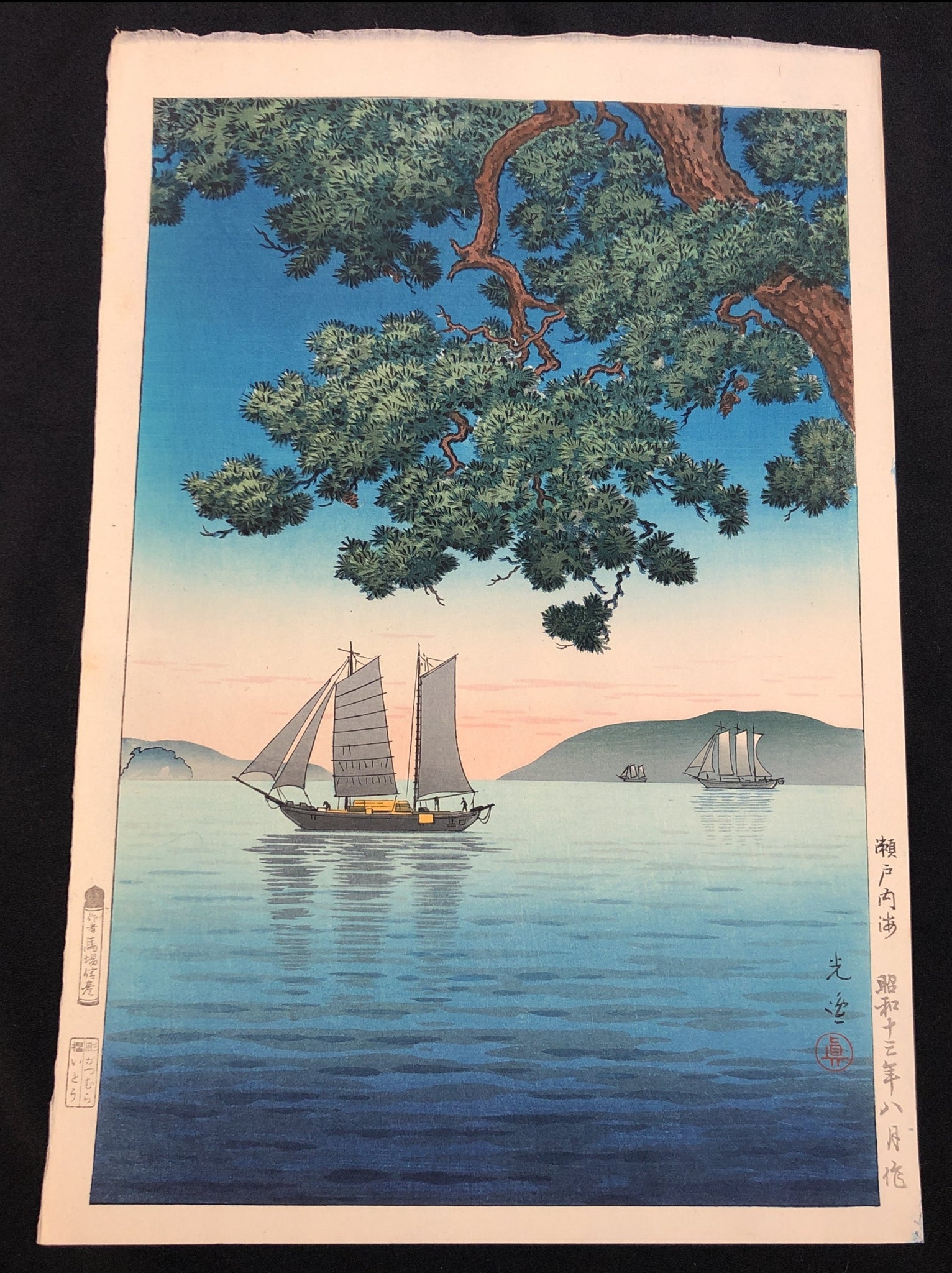 風景画 千住博 海の幸 M10 額付き 手描き 肉筆 【公式通販】