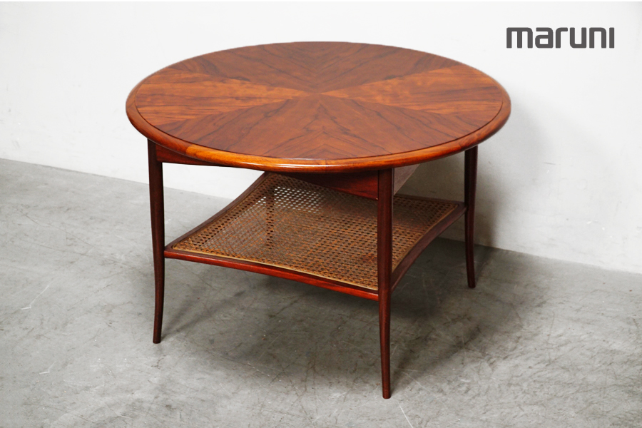 maruni/マルニ木工 地中海 木製 サイドテーブル 引き出し付き maruni