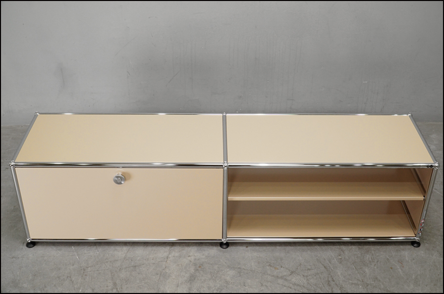 ☆正規品☆USMハラー 1列2段 ガラス天板、ベージュ色 USM