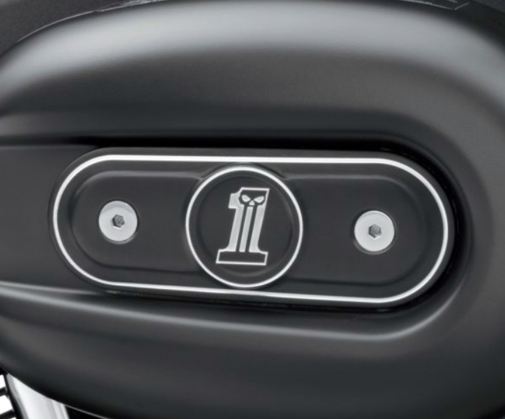 ダークカスタムロゴ・エアクリーナートリム - Harley Davidson