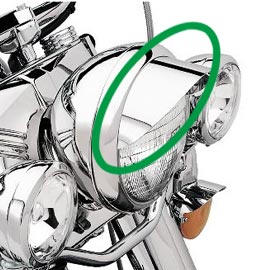 Tri-Bar ヘッドライト インサート - V-TWIN | アンバーピース