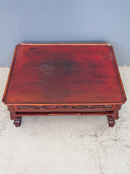 漆塗り ちゃぶ台 朱色 直径104cm 中国・李朝様式 漆塗り ちゃぶ台 朱色 直径104cm 中国・李朝様式