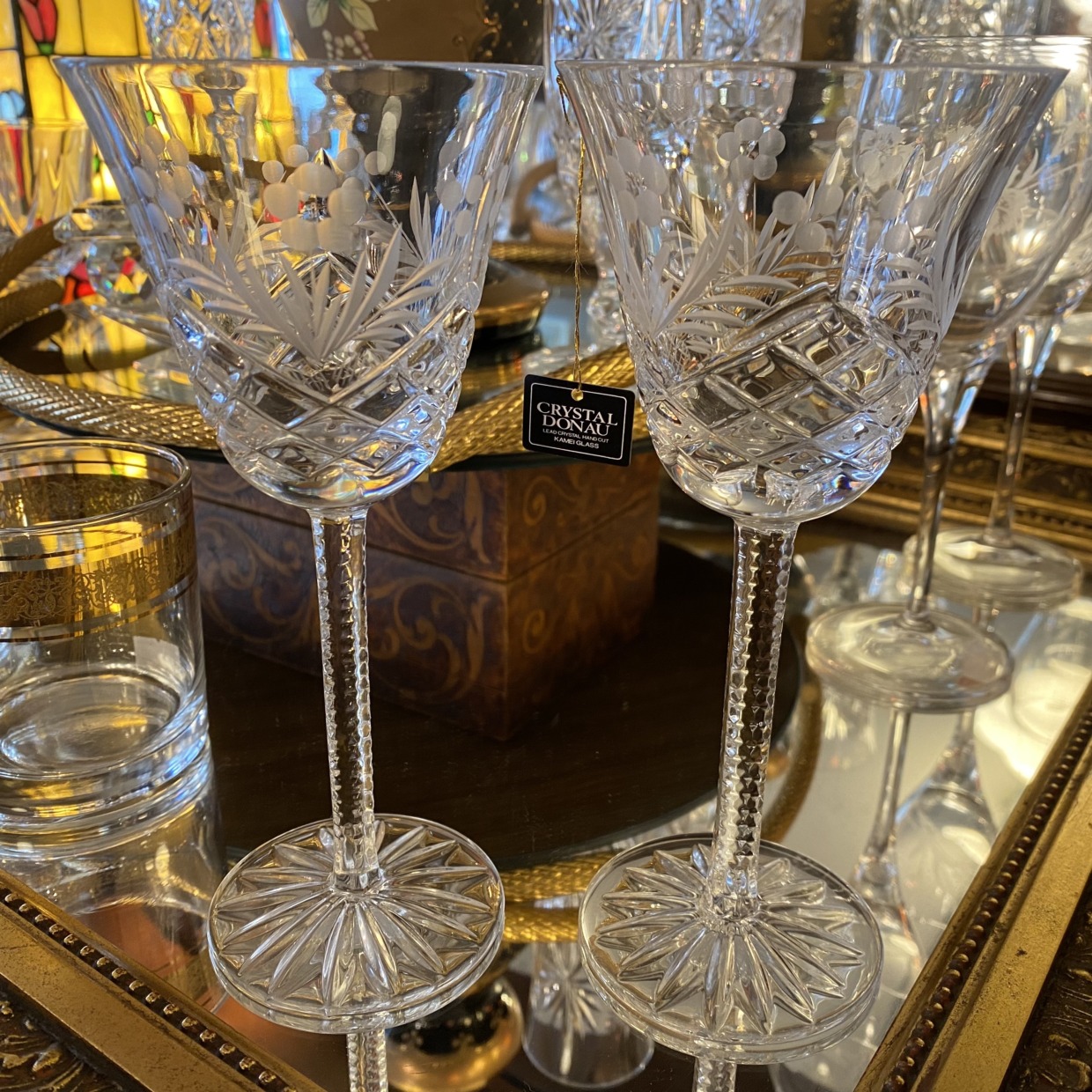 Crystal Donau ワイングラス ペアセット | Antique Nanae