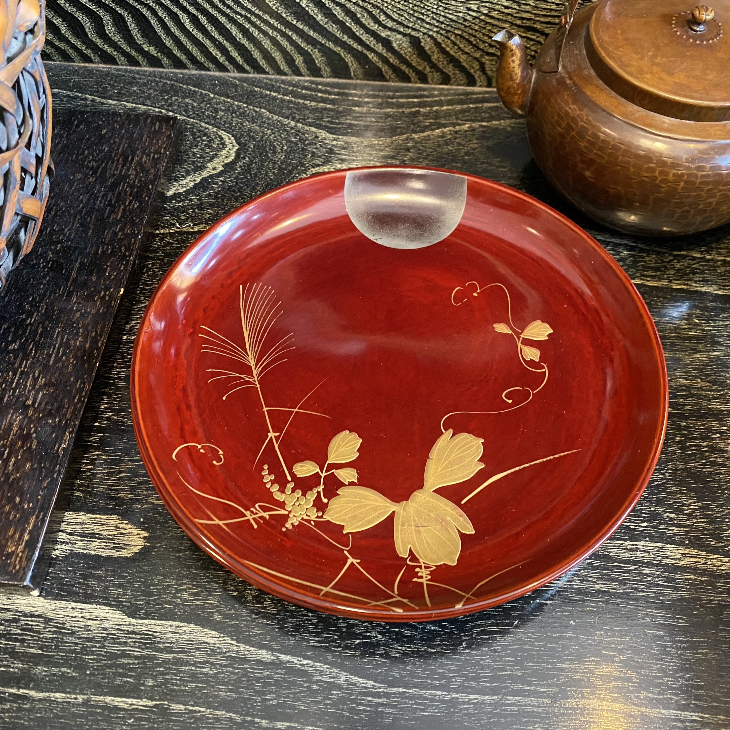 値下げしました 輪島塗 漆器 椀 5客 蒔絵 絵変わり 満月 夜景 三日月