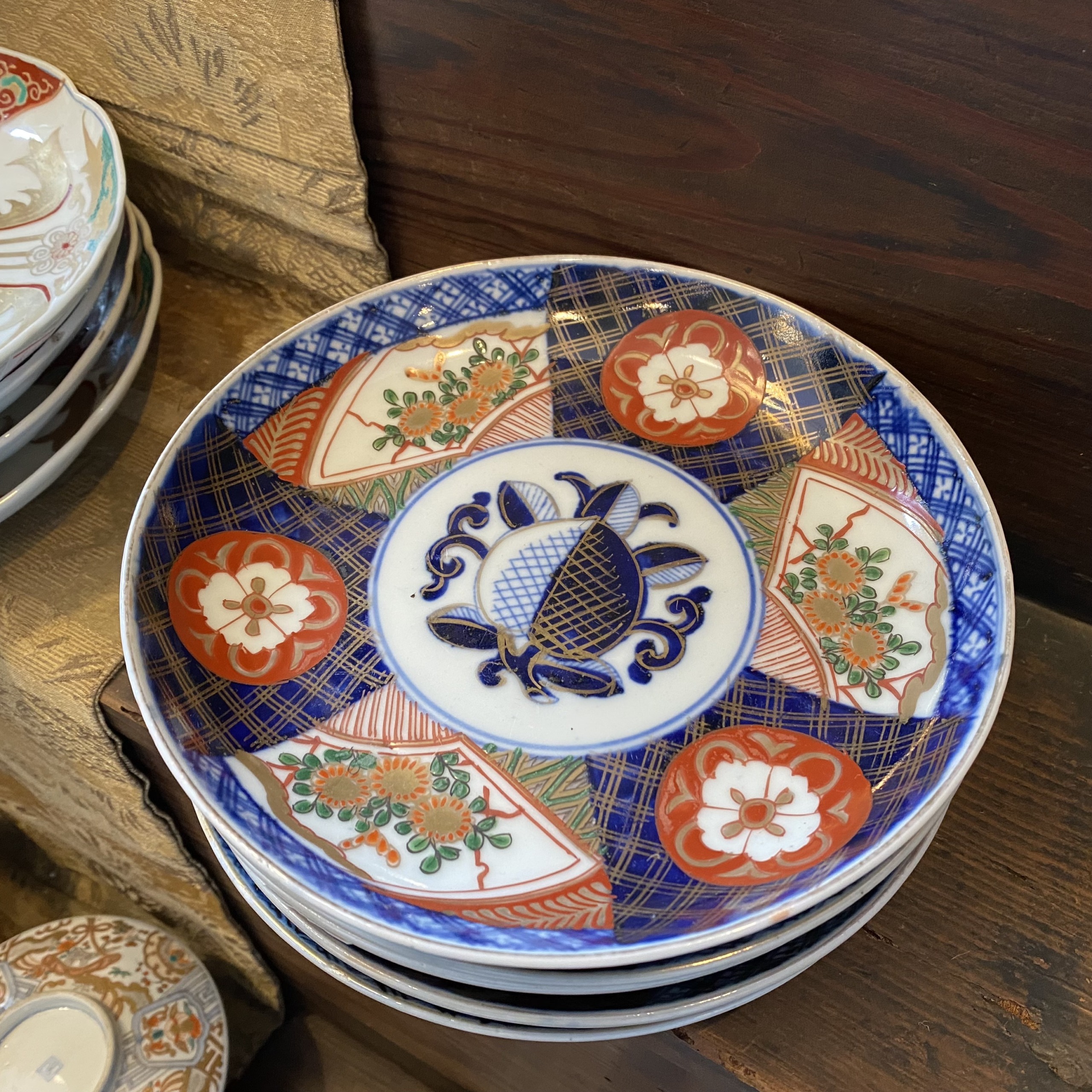 伊万里焼 手書き木瓜皿 H01-11310.