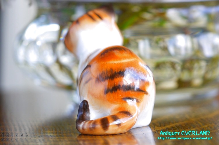 猫と象の陶器フィギュア3点セット スーホルム 廃絶 猫と象の陶器