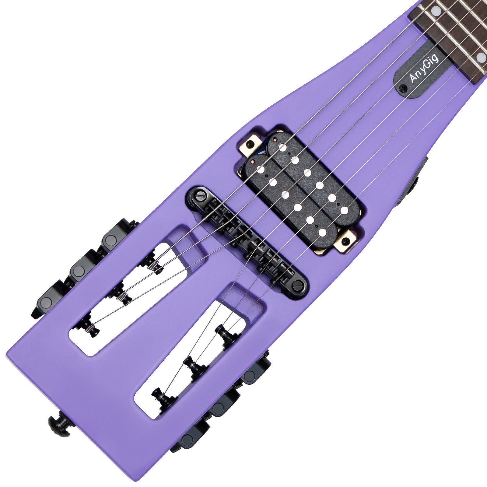 Purple Portable Electric Travel Guitars for On-the-Go Musicians