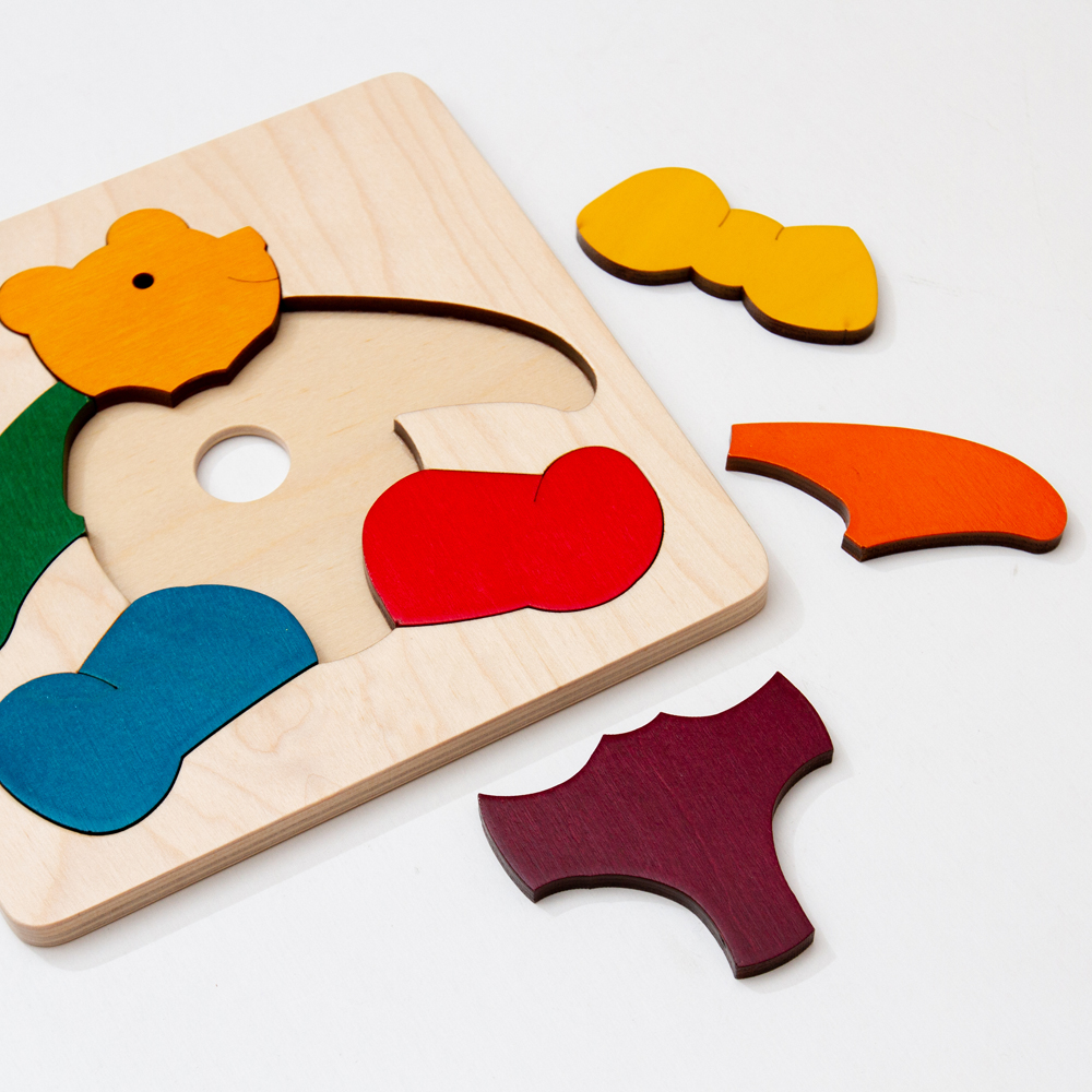 カラフルパズル「くま」[GL8160] [GeorgeLuckPuzzle/ジョージラック