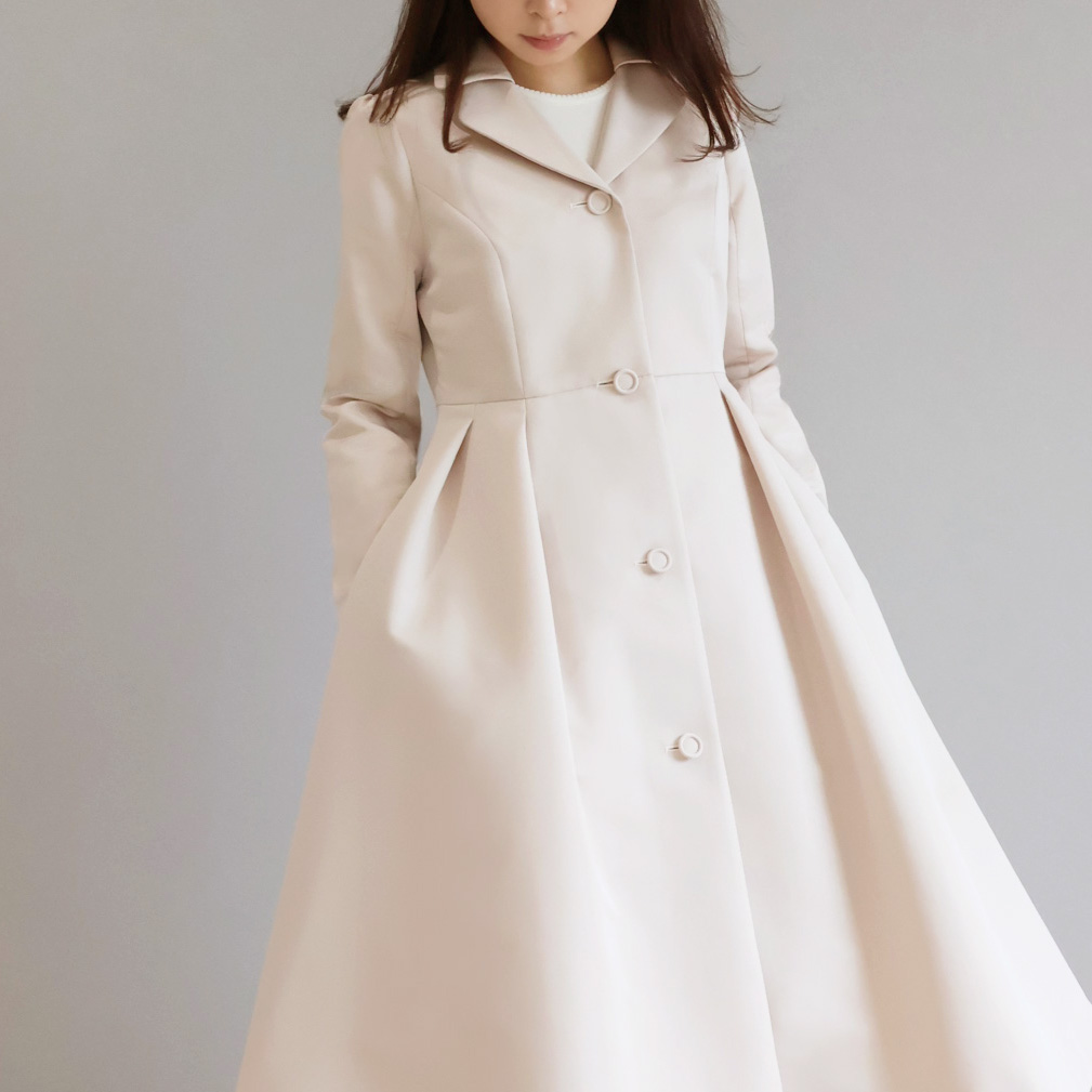 グログランタフタ エレガント チェスターコート【JM1254BD】 商品詳細