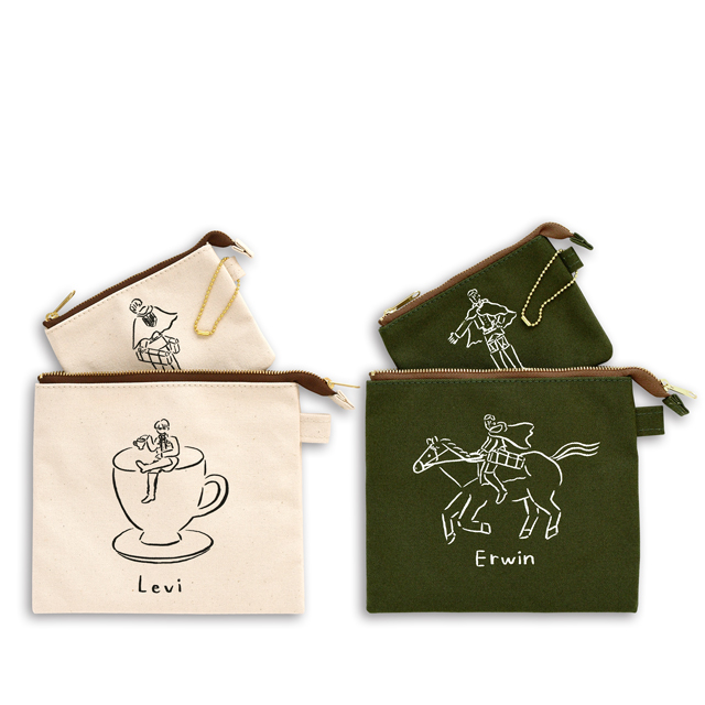 進撃の巨人 エレン 鬼頭祈コラボ ポーチ attack on titan