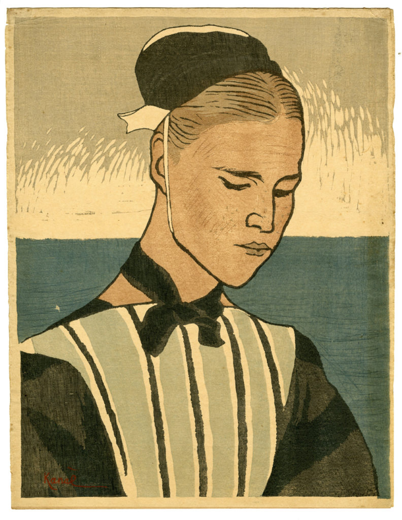 山本鼎（やまもとかなえ）真筆油絵浅間山