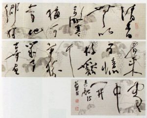 真作 逸品殿村藍田絹本墨梅画 真作殿村藍田絹本墨梅画