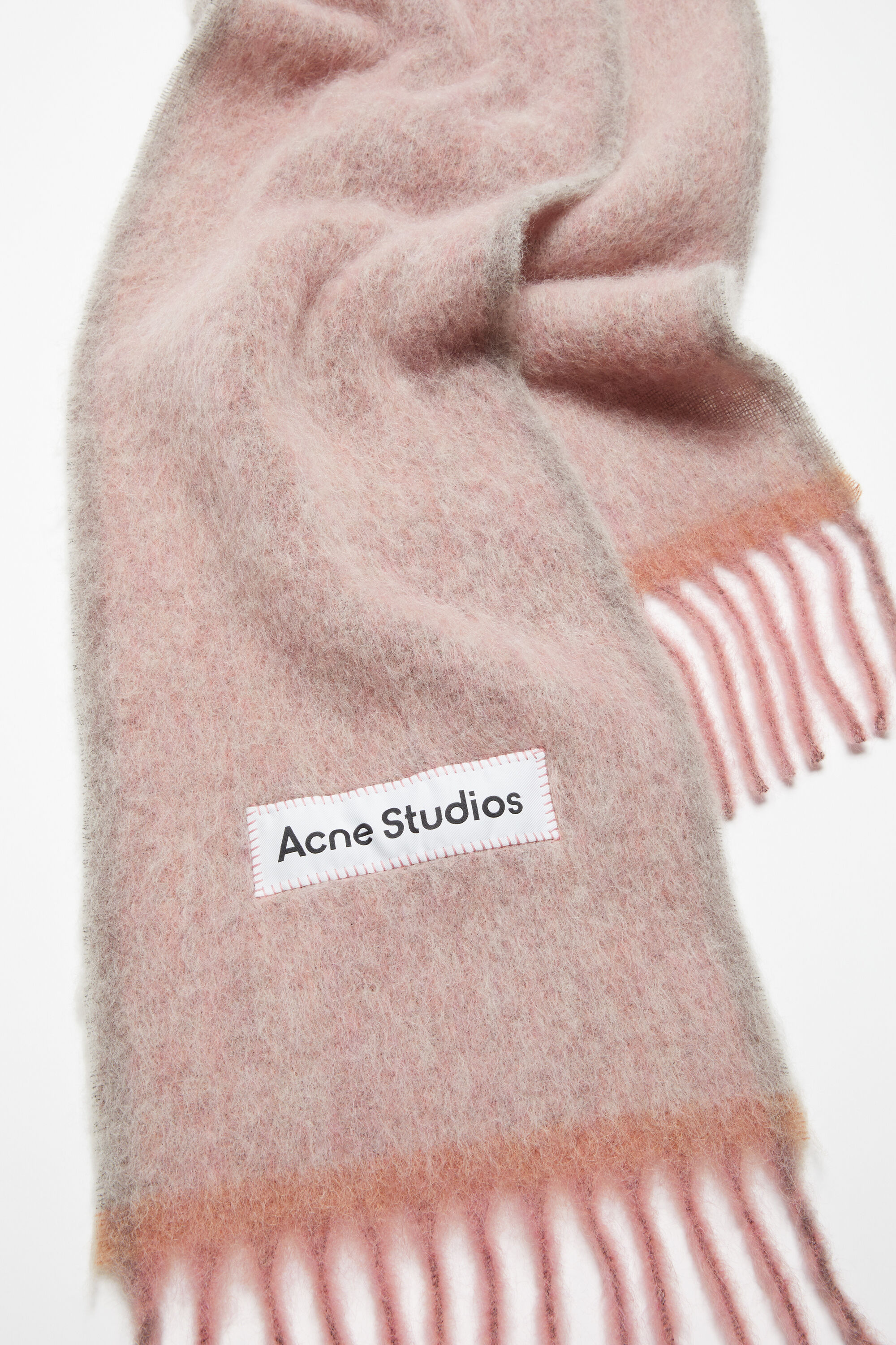 Acne Studios - ウールモヘアスカーフ - ナロー - ダスティピンク