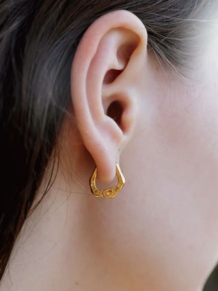 TEN. - 【両耳用】シマーピアス GOLD ゴールド シンプル デザイン ユニ