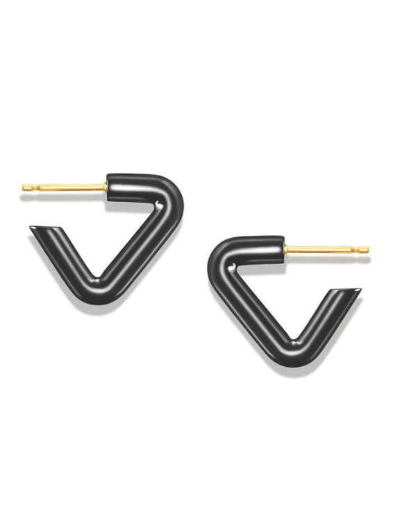 CAREERING - 【両耳用】TRIANGLE 301 BLACK トライアングル ピアス