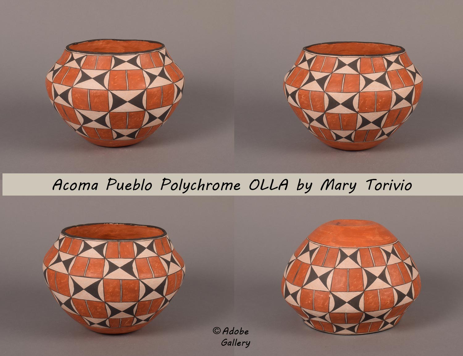 Acoma Pueblo Southwest Indian Pottery C4746C - Adobe Gallery, Santa Fe