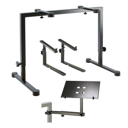 K&M Omega Table-Style Keyboard Stand Black W/K&M Stacker / K&M