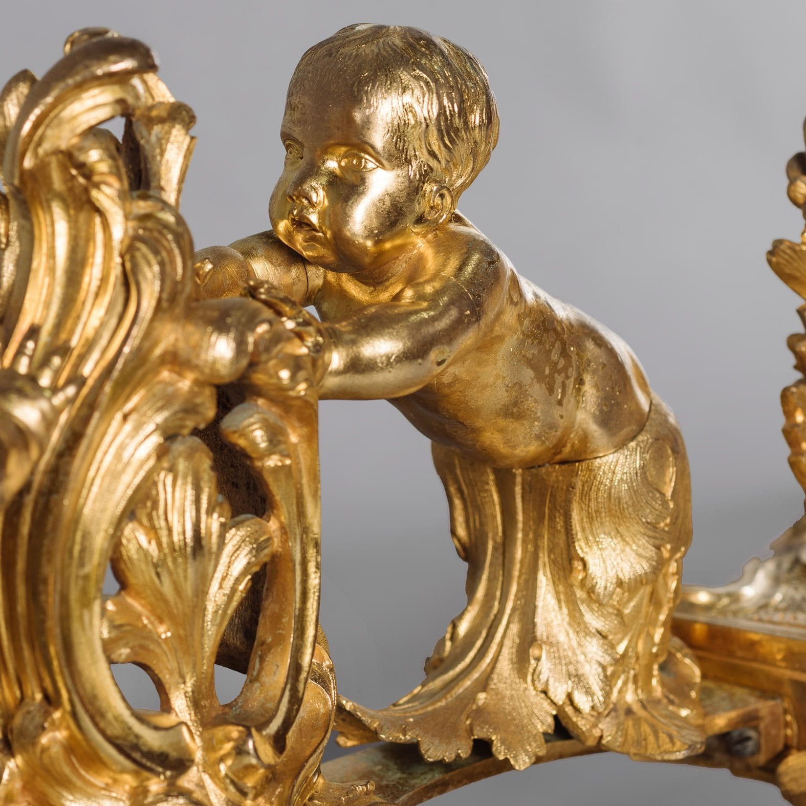 Winged Cherub琴弾天使1870sブロンズ彫刻FoundryMarks