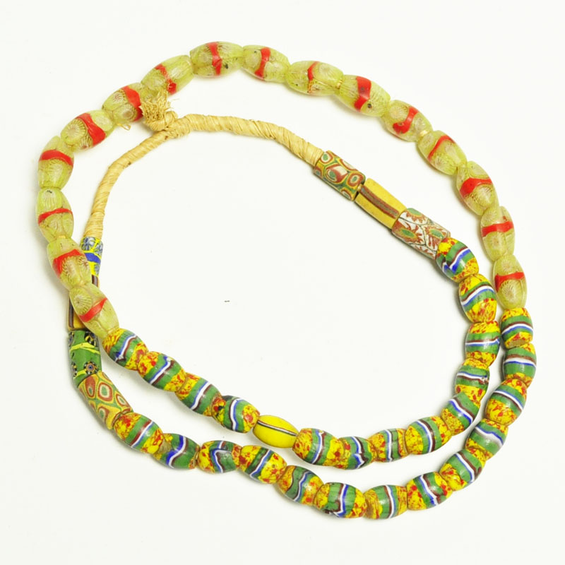 アンティーク アフリカとんぼ玉 4種 15個セット アンティーク