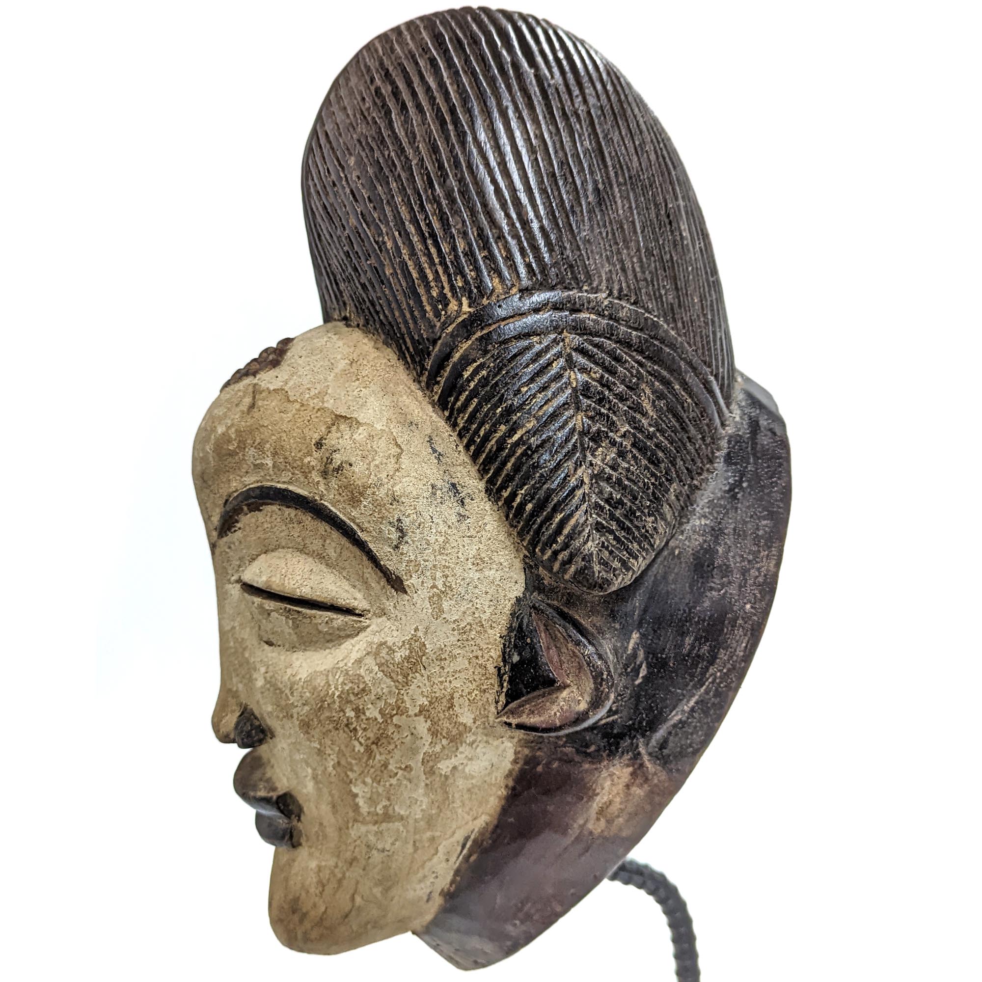 プヌ族仮面 31cm アフリカン プリミティブアート マスク （n240-27