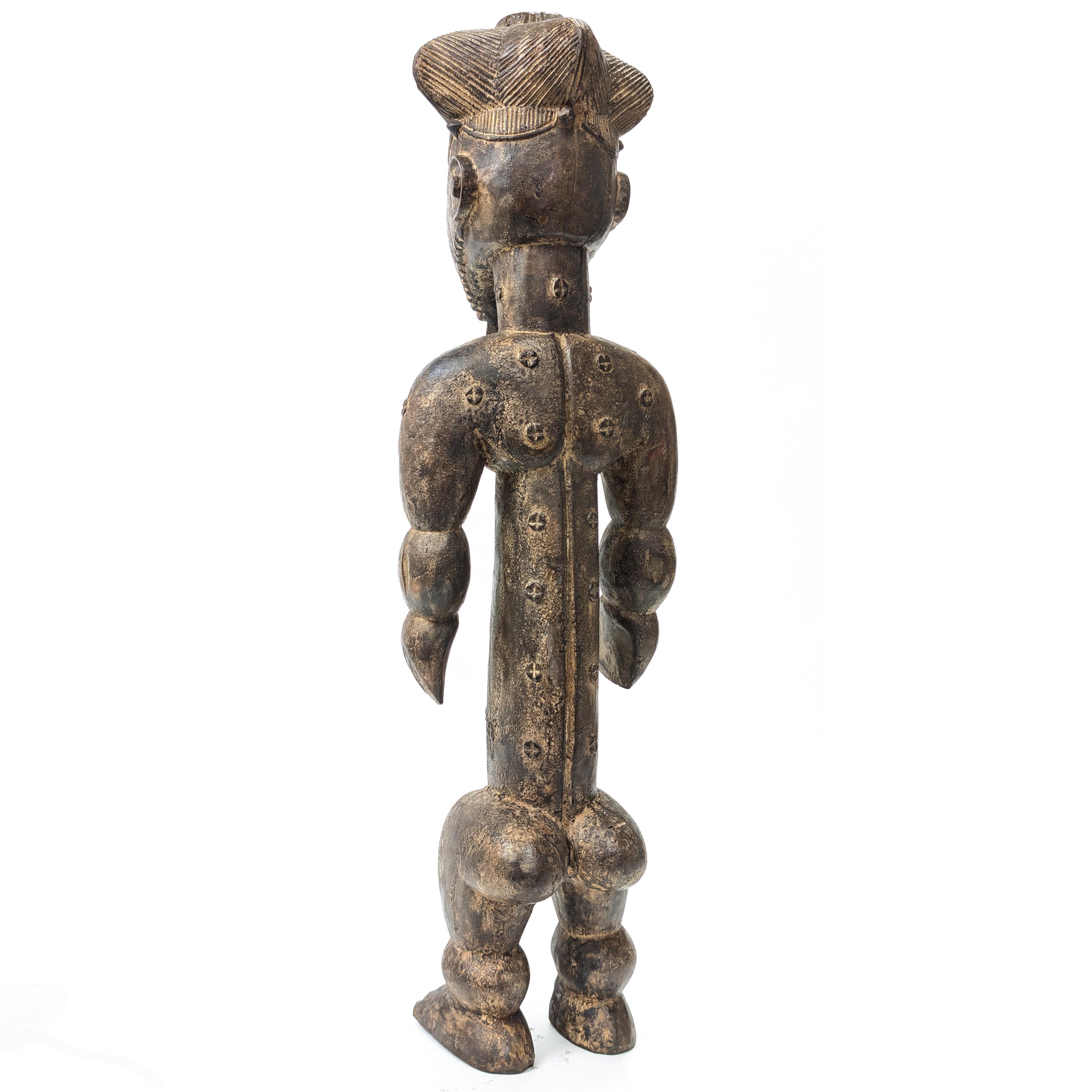 て35◇特大92cm アフリカ 朽木 木彫り人形 プリミティブアート て35