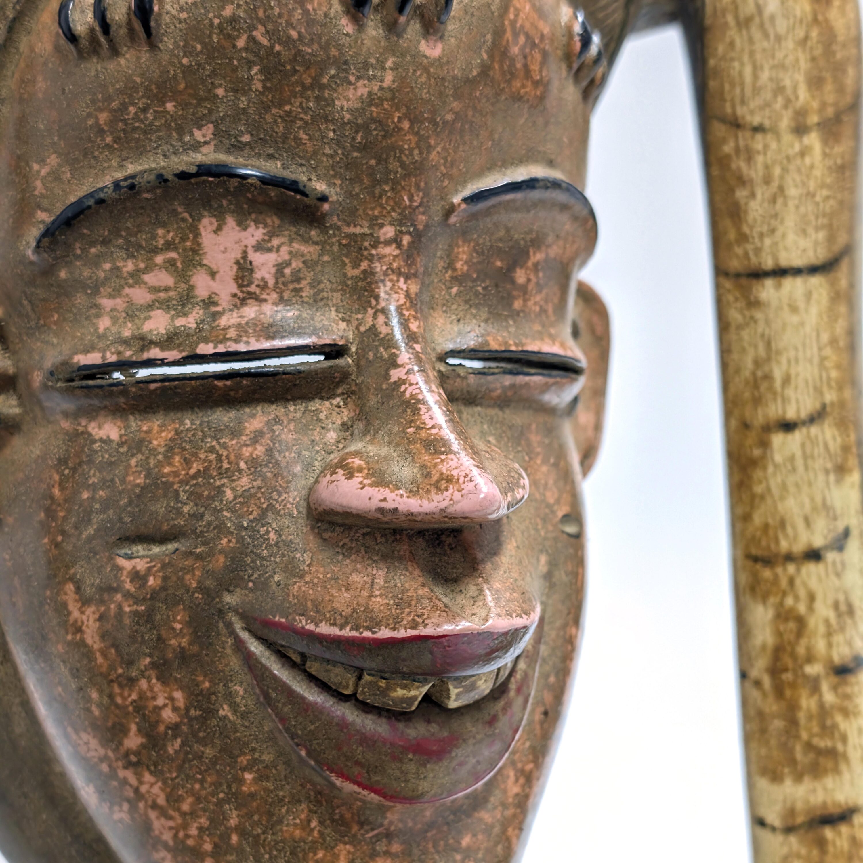 グロ族ヘビ仮面 50cm アフリカン プリミティブアート マスク （r219-33