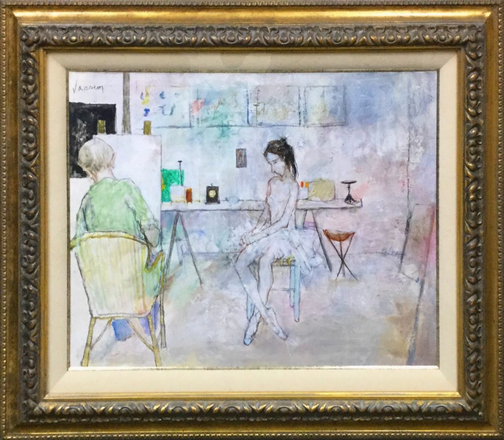 ジャン・ジャンセン バレリーナの絵のある静物 真作 リトグラフ ジャン