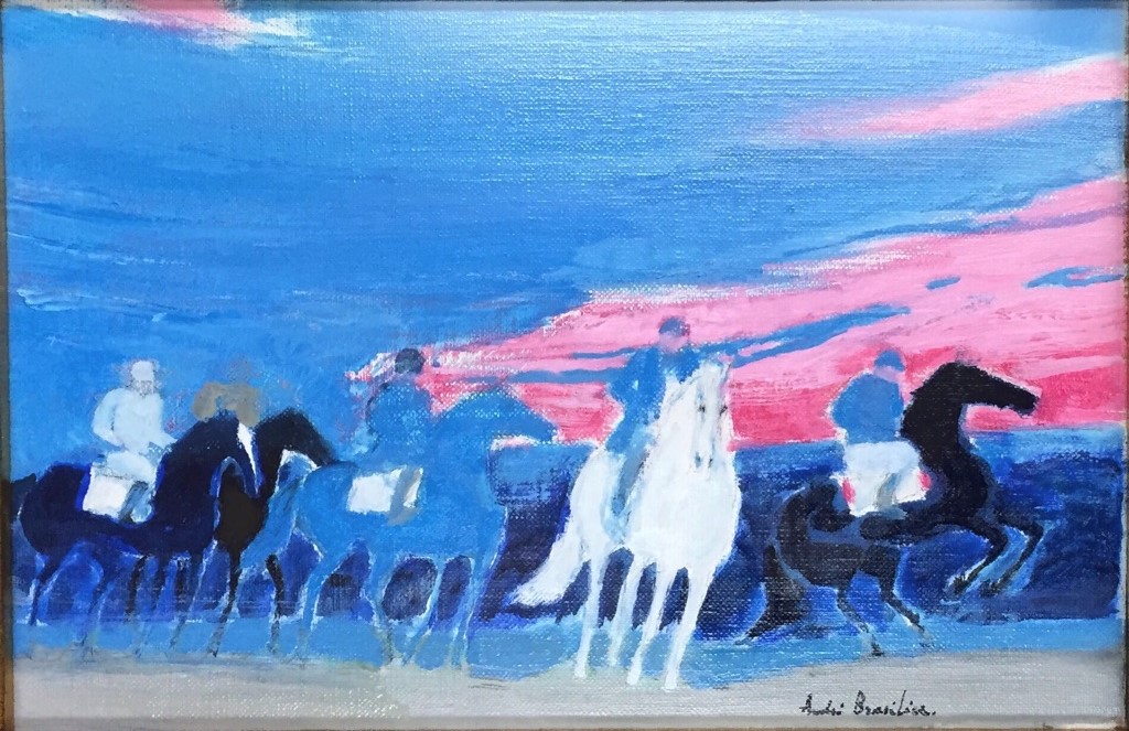 ブラジリエ – 夜明けの乗馬(油彩) - 画廊アガティ