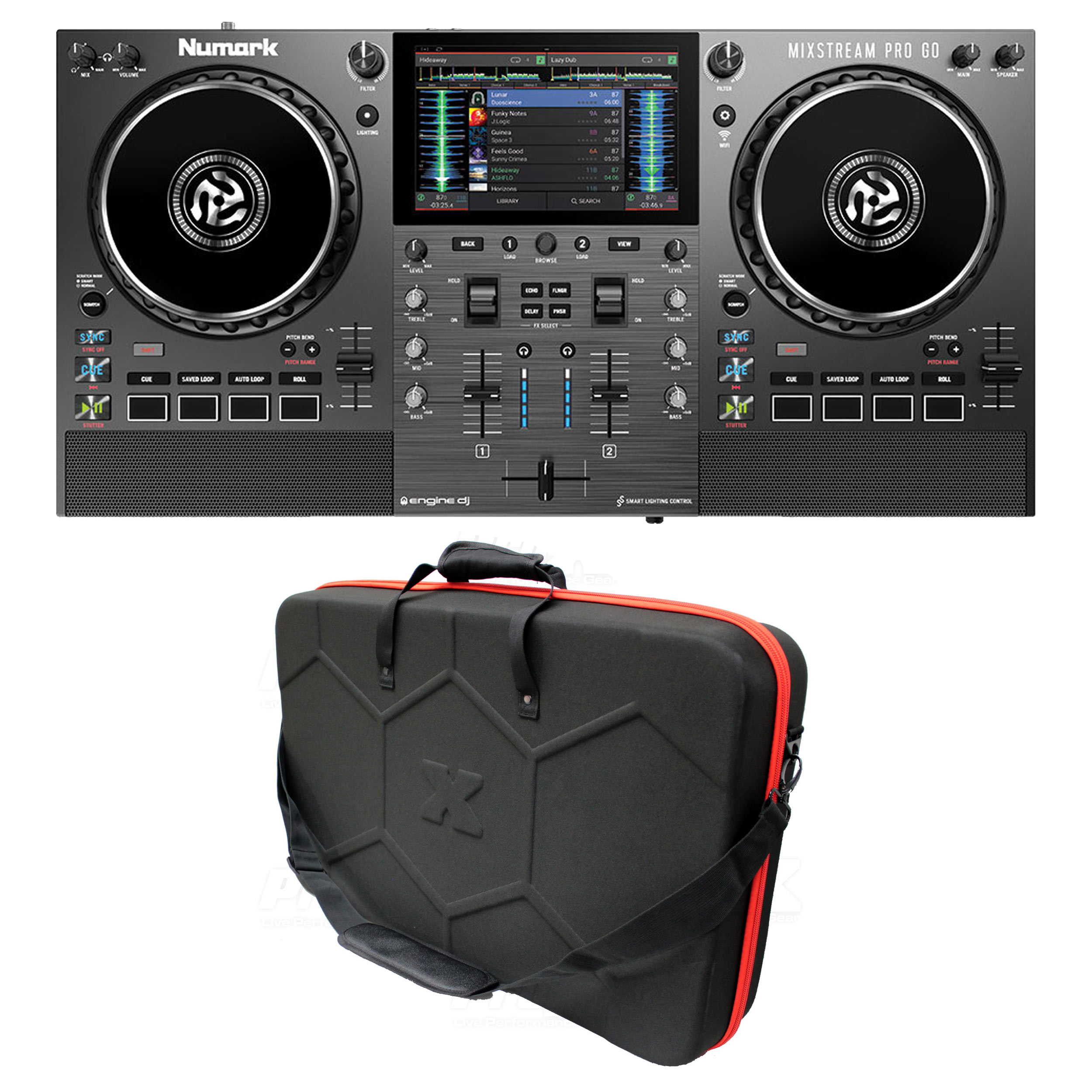 Numark Mixstream Pro Go Streaming DJ Controller with Free Bag