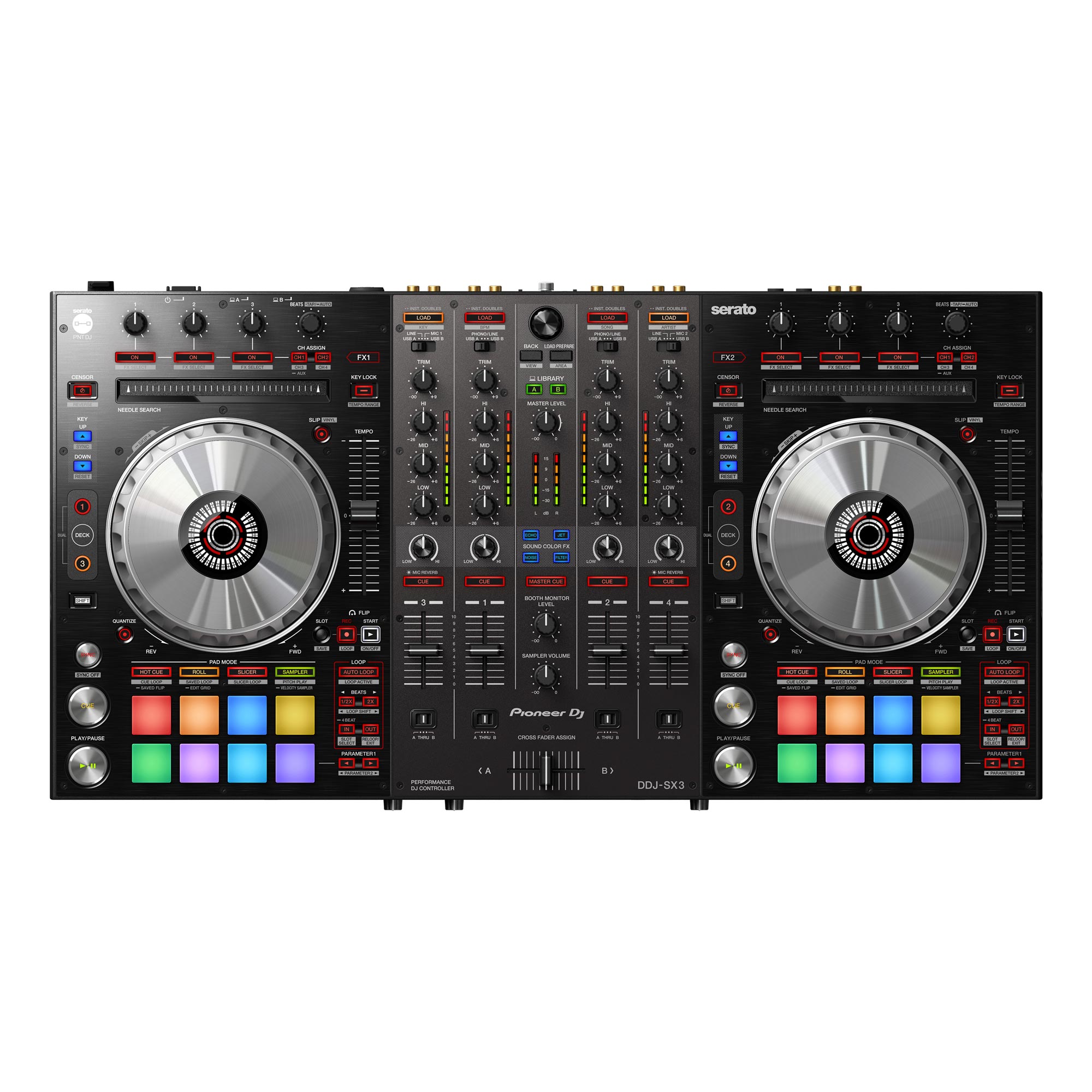 PIONEER DJ DDJ-SX3 Serato DJ Pro Four-Channel DJ Controller | Agiprodj
