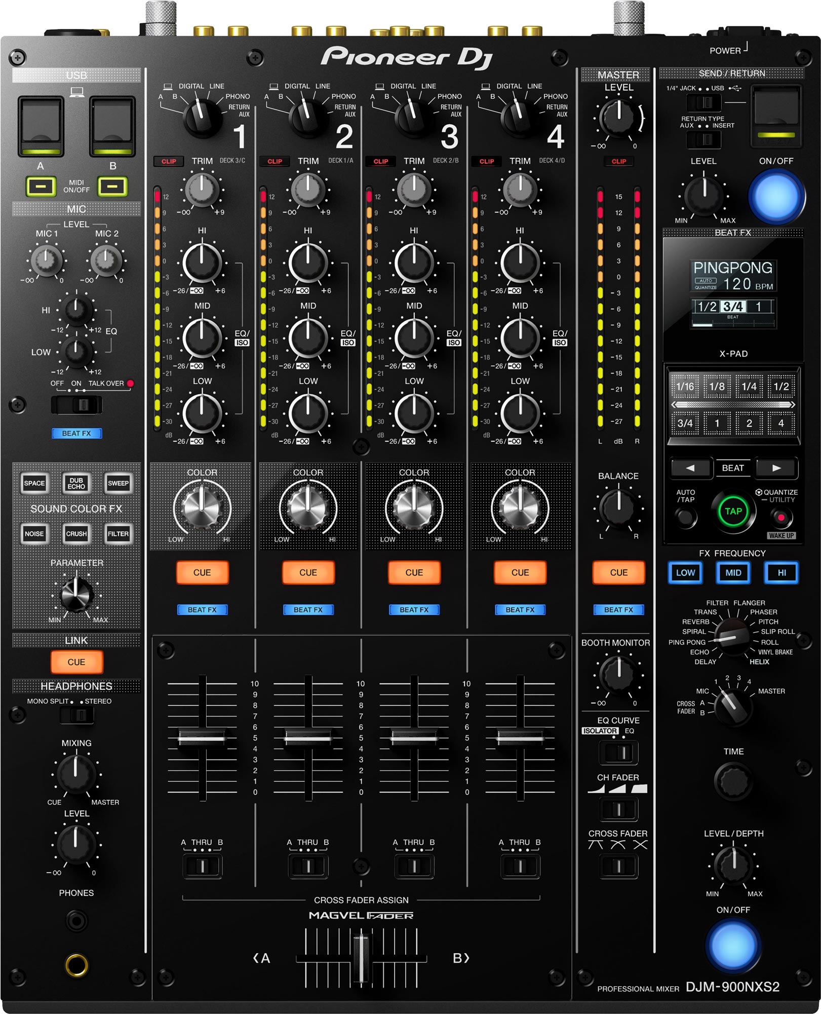 PIONEER DJ DJM-900NXS2 Four Channel DJ Mixer | agiprodj