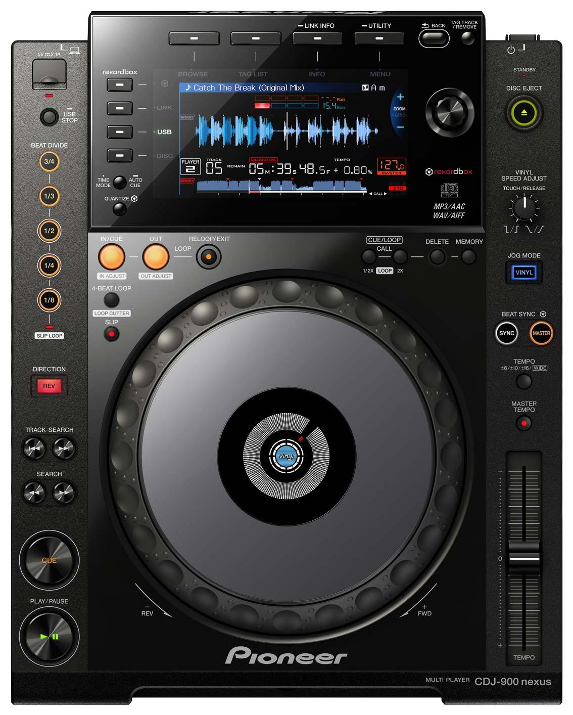 PIONEER DJ CDJ-900NXS Professional Multi-Player - Supports CD, MP3