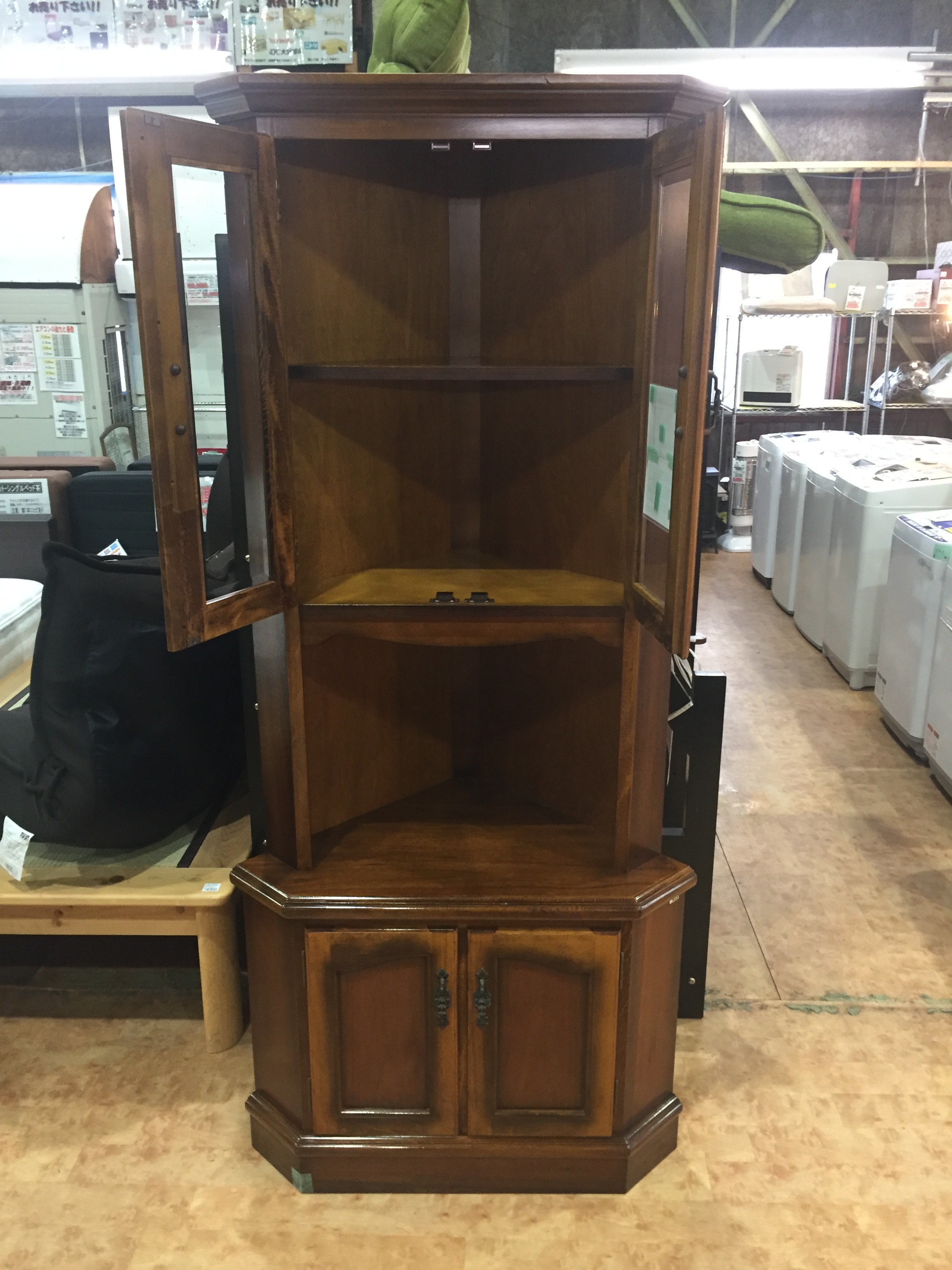 カリモクkarimoku コロニアルコーナーテーブル コーナーラック 電話台