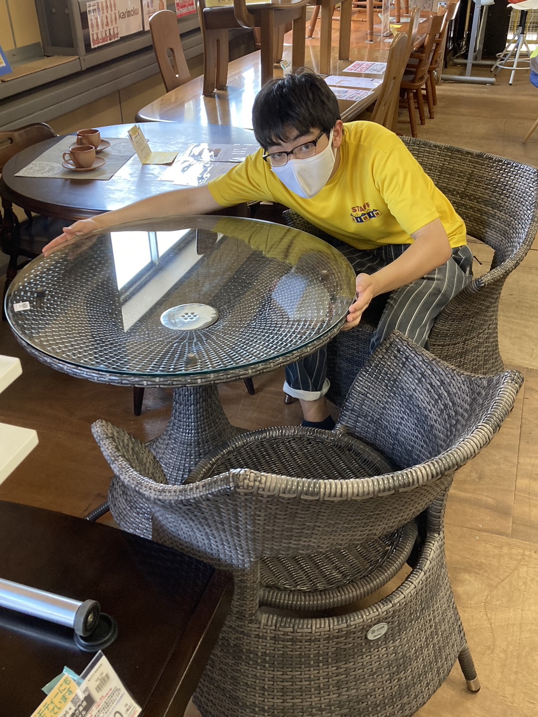 訳ありemu/エミューコーヒーテーブルガーデンテーブル 屋外屋内兼用