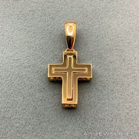 18金 ダイヤモンド クロス ペンダント Hクリップ ネックレス セット