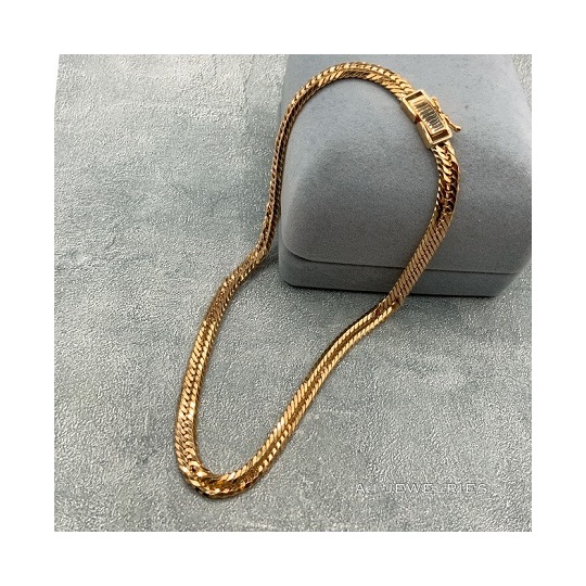 K18 12面カット トリプル 喜平 アンクレット 14g 26cm /K18 12cut