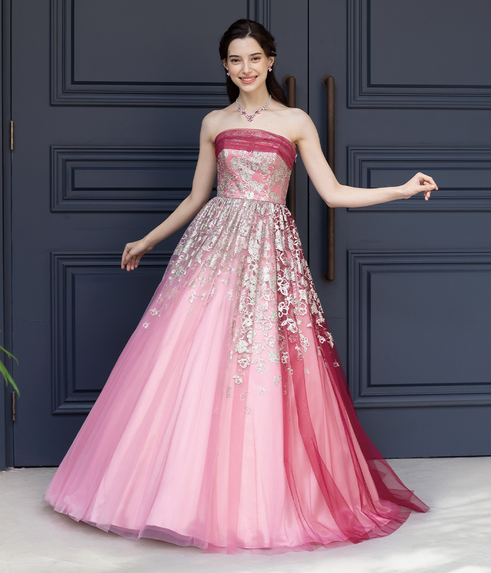 新品【AIMER】Aラインロングドレス 演奏会ステージ パーティードレスM