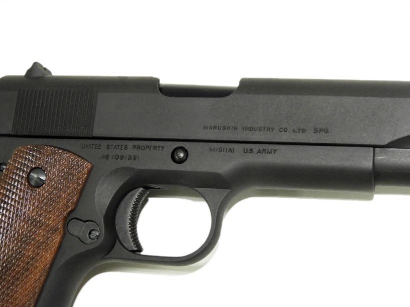 マルシン] コルトガバメント M1911A1 マットブラックHW 木製グリップ
