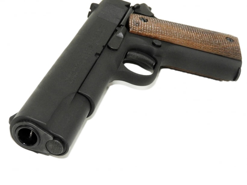 マルシン] コルトガバメント M1911A1 マットブラックHW 木製グリップ