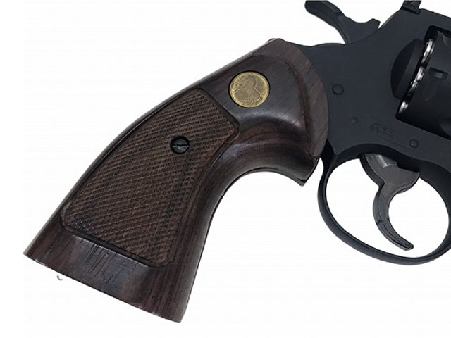 つばき 希少木製グリップ付 美品コルトパイソンマルイガスリボルバー