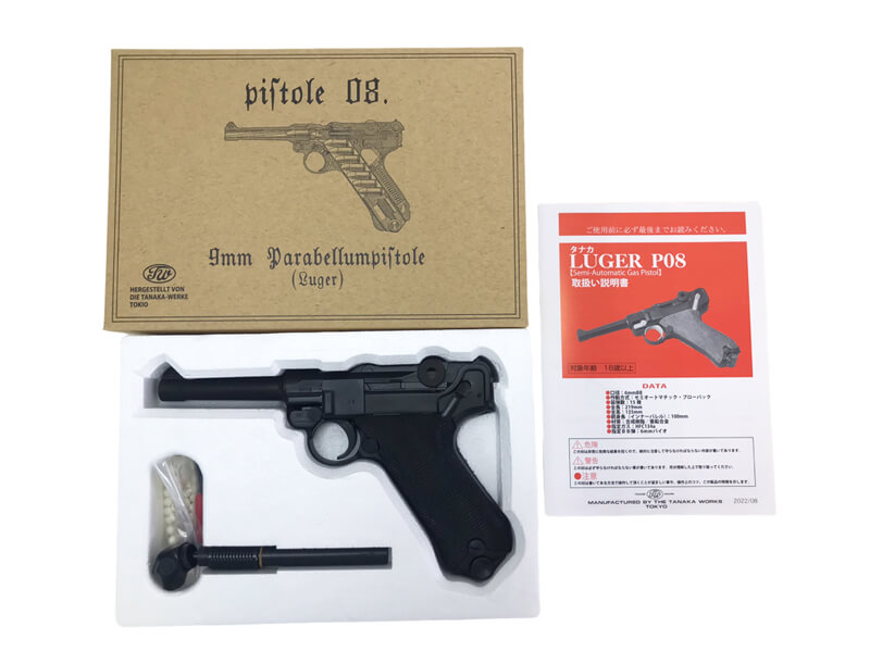 日曜日迄 タナカワークス ルガー／Luger P-08 ガスガン箱・説明書付