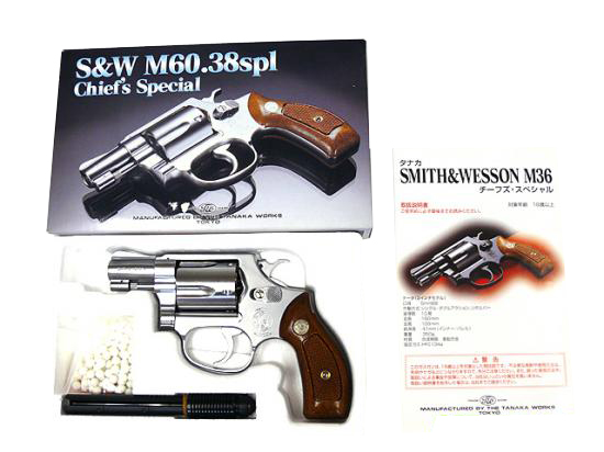 タナカ] S&W M60.38spl チーフズスペシャル 2インチ シルバー (中古)の