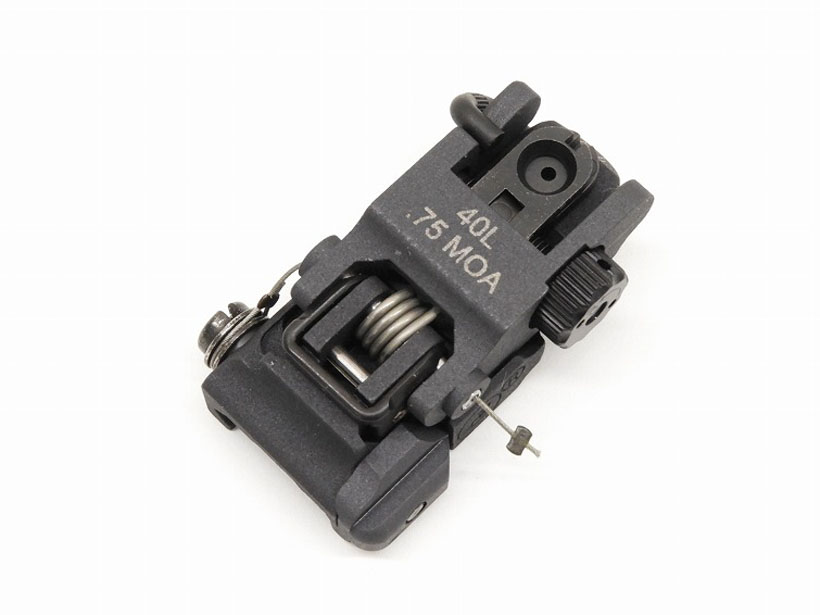 A.R.M.S 実物] ロープロファイル フリップアップ リアサイトBK 40-L