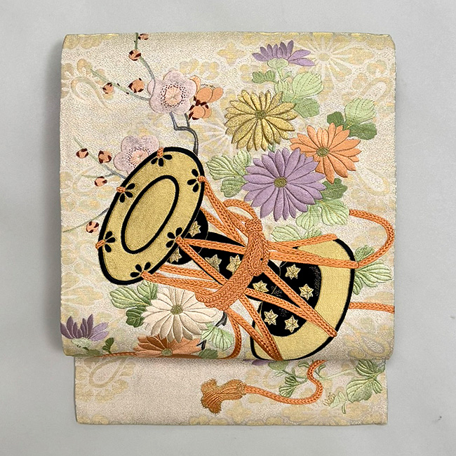 竜宮 三 瀧葉花魁2Way俎板帯だらり帯『沙彩藤桔梗紋鏡