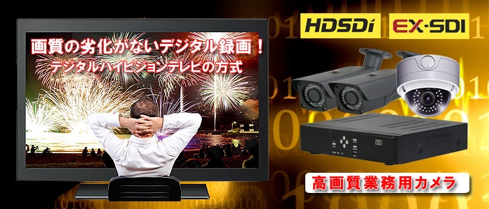 HDSDI/EXSDI 防犯カメラ 200万画素 赤外線 屋内・屋外用バンダルドーム