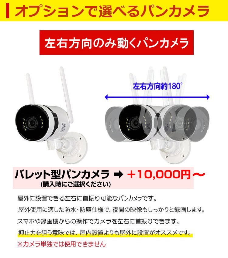 防犯カメラ マイク付き 屋外 録画機能付き 防水 カメラ4台セット