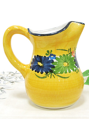 スペイン陶器 SP-44N 水差し/青緑花柄 | キッチン&テーブルウェア