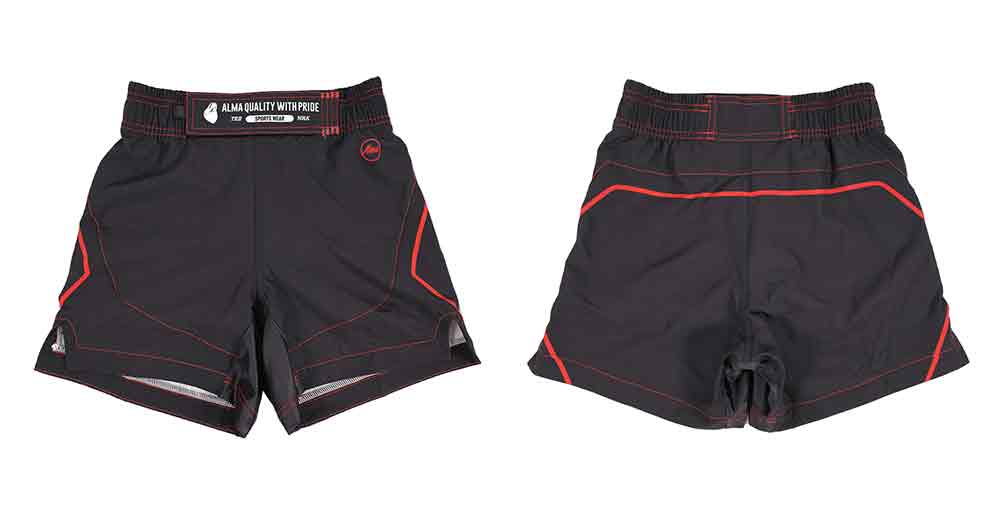 ALPHA LITE ATHLETICS フィジークショートパンツ 赤黒 ALPHA LITE